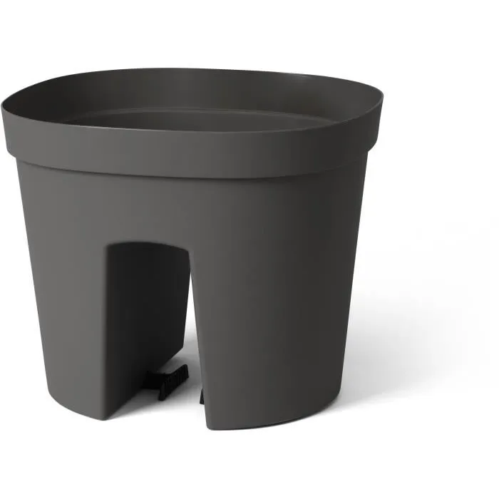 Garden Id Smile - Pot de balustrade 30 cm avec réserve d'eau, adaptable à toutes les balustrades, fabriqué en matériaux recyclés et 100% recyclable