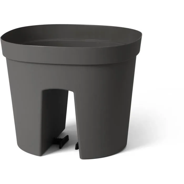 Garden Id Smile - Pot de balustrade 30 cm avec réserve d'eau, adaptable à toutes les balustrades, fabriqué en matériaux recyclés et 100% recyclable