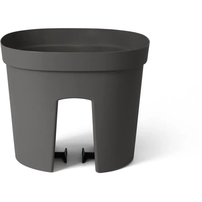 Garden Id Smile - Pot de balustrade 30 cm avec réserve d'eau, adaptable à toutes les balustrades, fabriqué en matériaux recyclés et 100% recyclable