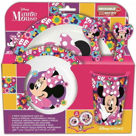 Set de vaisselle pour enfants Minnie Mouse Minnie Bold Florals 5 Pièces