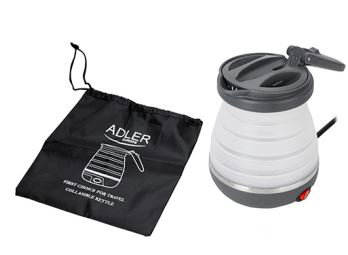 Adler Bouilloire portable et pliable en silicone Ad 1279, 0,6 l, Gris
