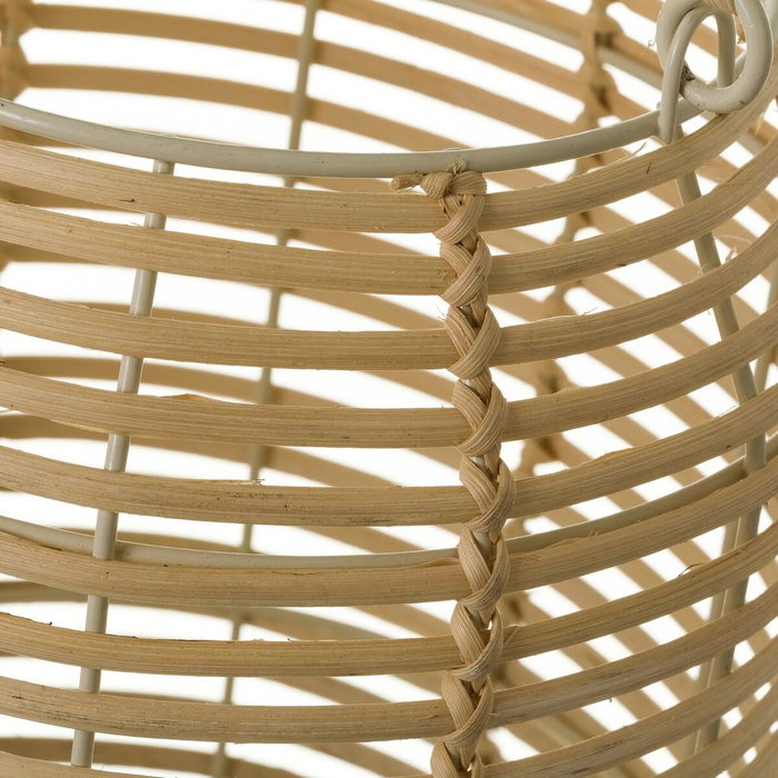 BigBuy Home Lanterne Naturel Fer Rotin 21 x 21 x 32 cm