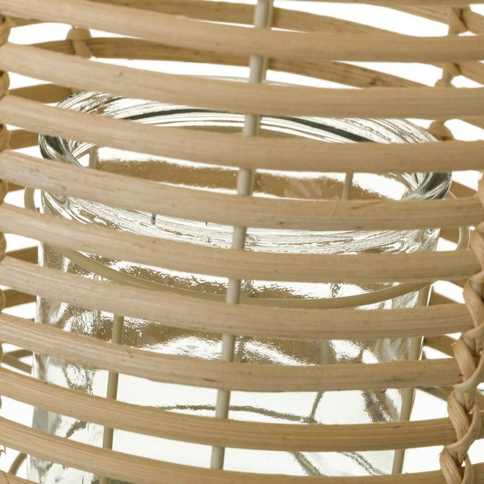 BigBuy Home Lanterne Naturel Fer Rotin 21 x 21 x 32 cm