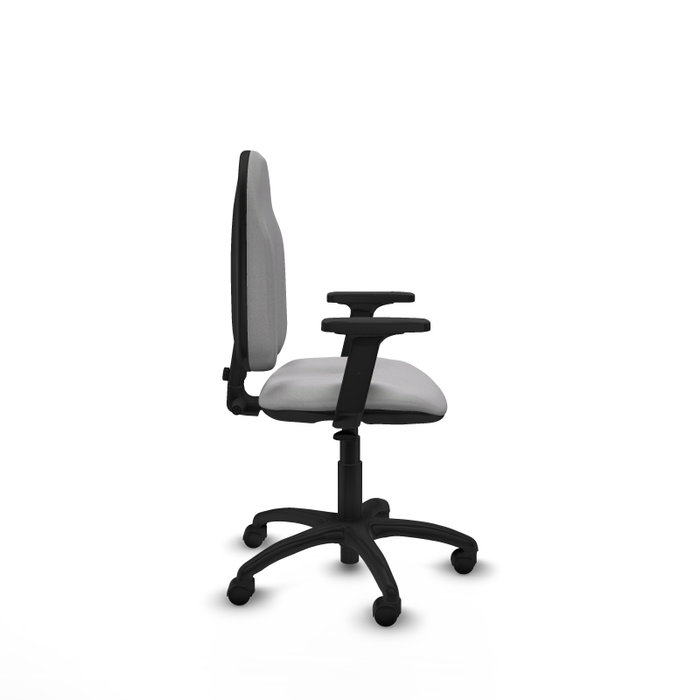 PIQUERAS Y CRESPO Chaise de bureau Algarra - Tissu gris clair - Accoudoirs 2D