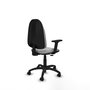 PIQUERAS Y CRESPO Chaise de bureau Algarra - Tissu gris clair - Accoudoirs 2D
