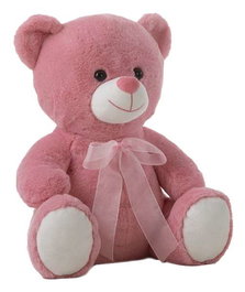 Creaciones Llopis Ours rose en peluche 20 cm en polyester pour enfants à partir de 3 ans
