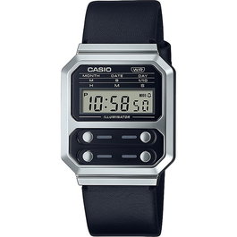 Montre Unisexe Casio F100 TRIBUTE - STEEL / BLACK ***SPECIAL PRICE*** Noir (Ø 40 mm)