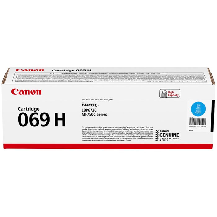 Canon Cartouche de toner 069H Cyan (5097C002)
