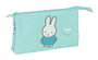 Safta - Porte-tout triple recyclé résistant à l'eau Miffy "Friends" 22 x 12 x 3 cm