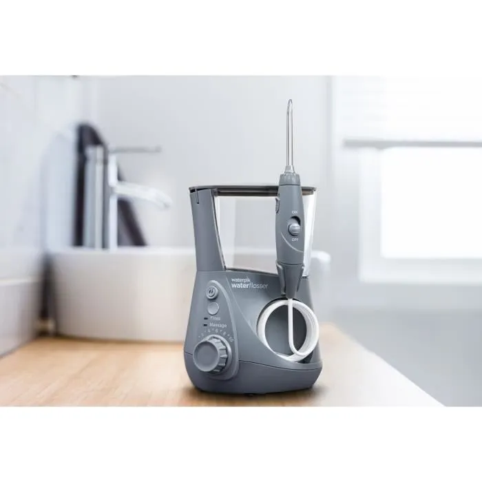 Waterpik WP-667 Ultra Professionnel - Jet Dentaire - 10 Niveaux de Pression - 7 Embouts Inclus - Gris