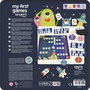 Cayro Jeu de société Mon premier Rummikub - Version voyage en boîte métallique avec tapis de jeu lavable 32x42 cm - Multilingue