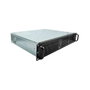 Unykach UK2129 Caisse Rack 19" 2U 380mm Noir/Argent 4x3.5" USB 3.0/2.0