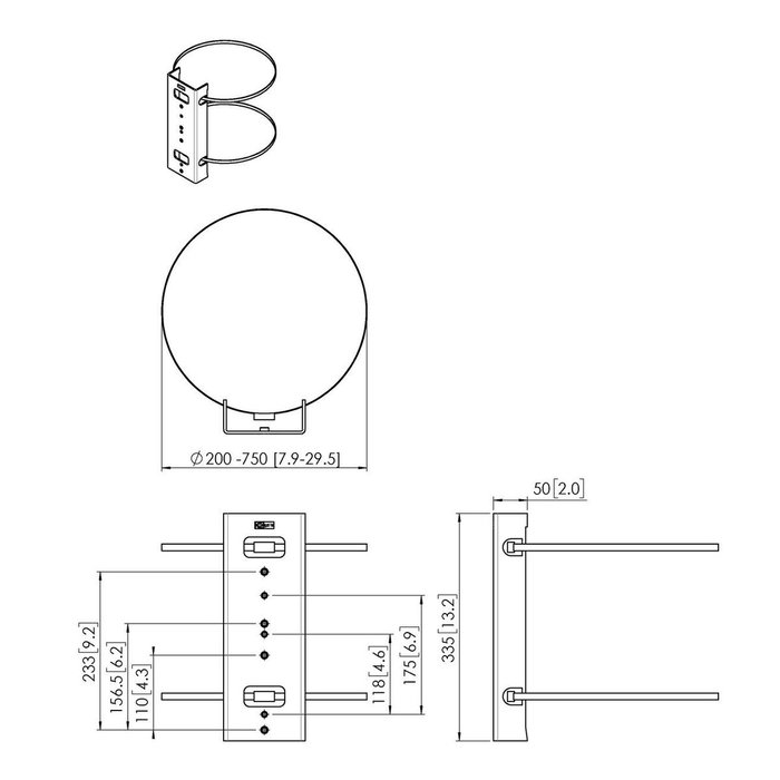 Vogel's Plaque de fixation PFA 9145