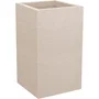 Eda - EDA Volcania Up - Pot de fleur carré 36 L - 29.5 x 29.5 x 49.5 cm - Beige Calcaire - Pour intérieur et extérieur