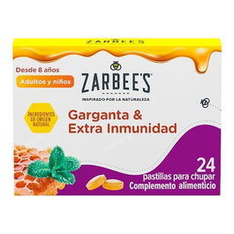 JOHNSON'S Zarbees Garganta y Extra Inmunidad 24 Pastilles