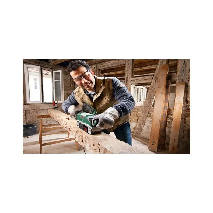 Bosch PBS 75 AE - Ponceuse à bande 750W, vitesse réglable 200-350 m/min, centrage automatique de bande