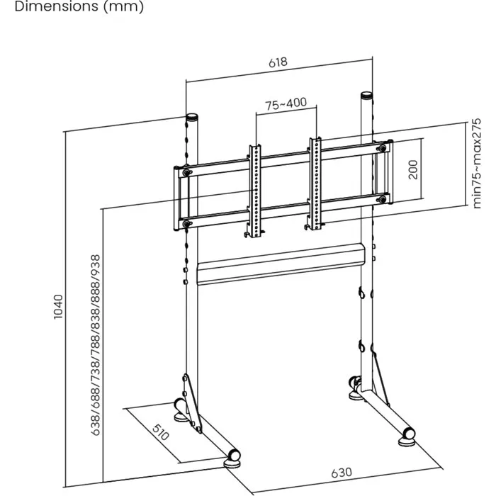 Oplite NitroKart Monitor Stand V2 - Noir