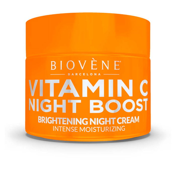BIOVÈNE Crème de Nuit Éclaircissante Vitamin C Night Boost, Hydratation Intense, 50 ml