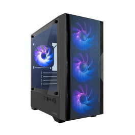 Coolbox GM220 MPFusion Boîtier PC Gaming Micro ATX Mini-ITX, Cristal Trempé, USB-C, 4 Ventilateurs ARGB