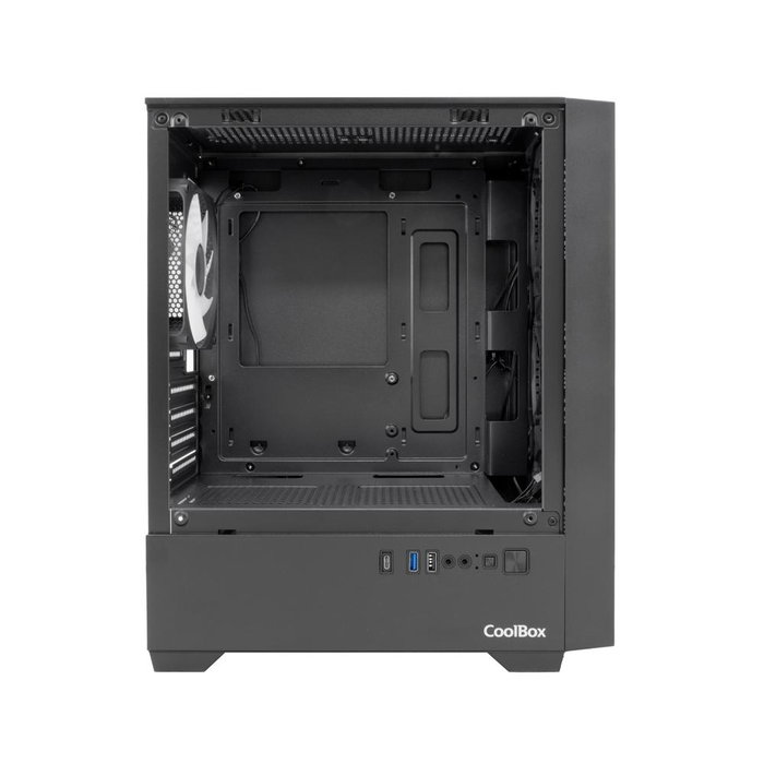 Coolbox GM220 MPFusion Boîtier PC Gaming Micro ATX Mini-ITX, Cristal Trempé, USB-C, 4 Ventilateurs ARGB