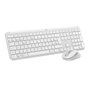 Logitech MK950 Combo Clavier et Souris Sans Fil Bluetooth Blanc - Signature Slim K950 + M750