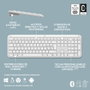 Logitech MK950 Combo Clavier et Souris Sans Fil Bluetooth Blanc - Signature Slim K950 + M750