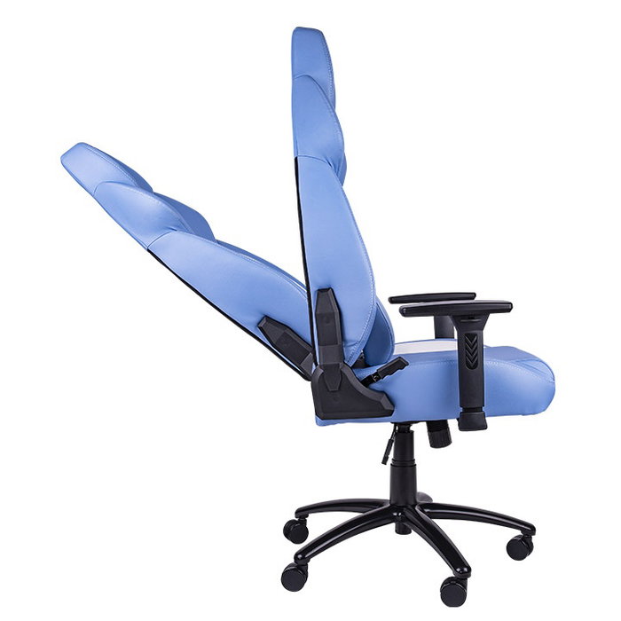 Thermaltake Silla Gaming V Comfort Fauteuil Gamer Bleu/Blanc, Ergonomique, Réglable, Structure Métallique