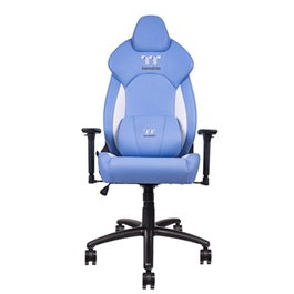 Thermaltake Silla Gaming V Comfort Fauteuil Gamer Bleu/Blanc, Ergonomique, Réglable, Structure Métallique