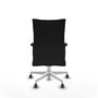 Piqueras Y Crespo Chaise de bureau Albacete confidente, Simili-cuir Noir, Base Blanche