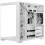 Mars Gaming MCV5W Boîtier PC Midi Tower ATX Blanc, Panneaux en Vitre Trempée, USB-C, 4 Ventilateurs ARGB