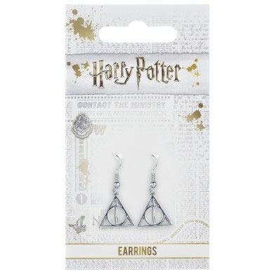The Carat Shop Harry Potter boucles d'oreilles Deathly Hallows plaquées argent