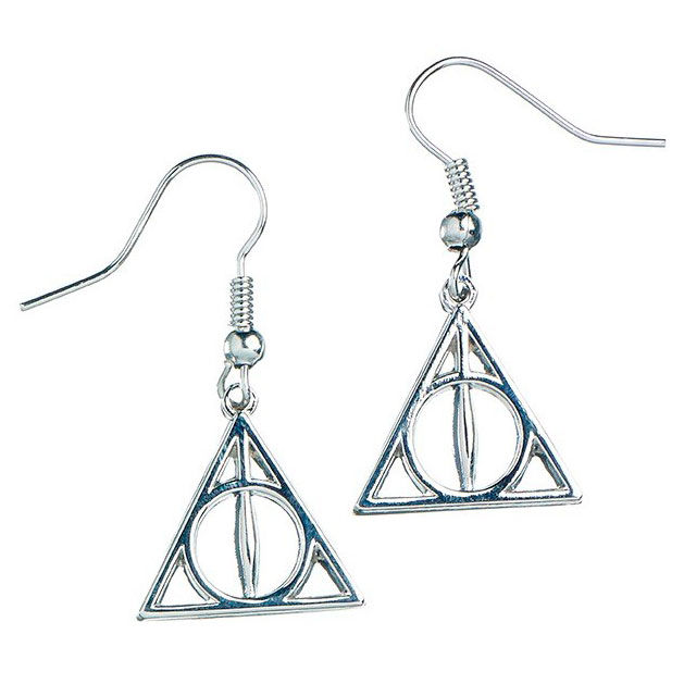 The Carat Shop Harry Potter boucles d'oreilles Deathly Hallows plaquées argent