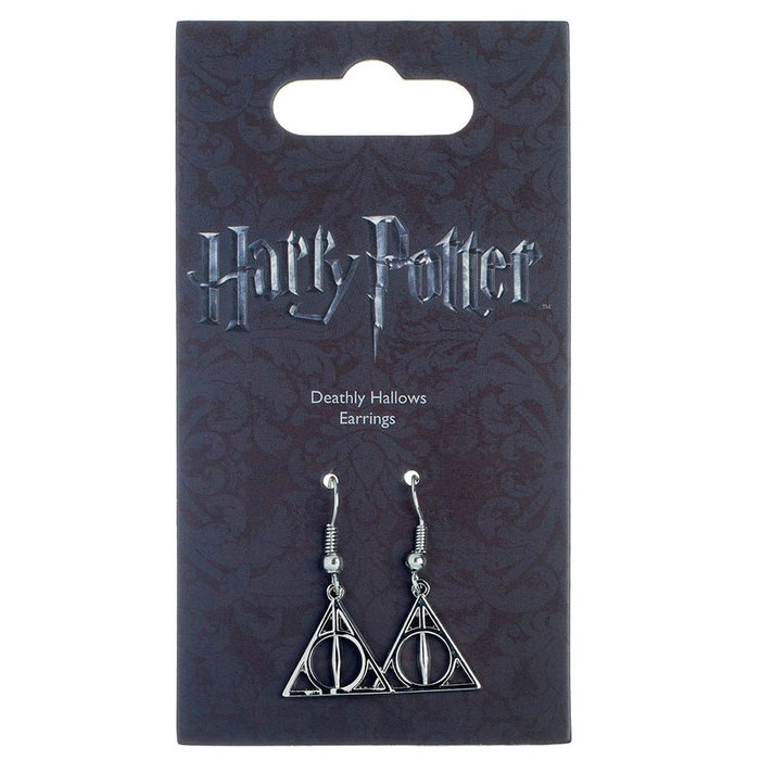 The Carat Shop Harry Potter boucles d'oreilles Deathly Hallows plaquées argent