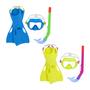 Bestway 25039 Set Snorkel Enfant Correa Anatomique Couleurs Assorties 24-27 +3 Ans Plage et Piscine