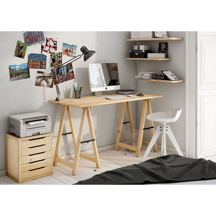 Astigarraga Plateau en bois de pin massif 120 x 60 x 1,8 cm