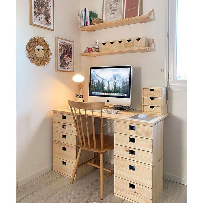 Astigarraga Plateau en bois de pin massif 120 x 60 x 1,8 cm