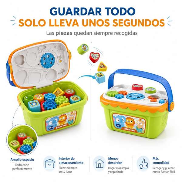 Jugatoys - misprimerosjuguetes Cesta actividades infantiles 25x18x14cm