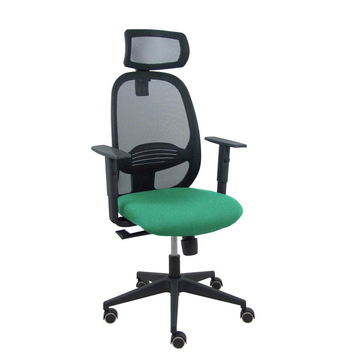 Piqueras y Crespo Chaise de bureau Cilanco, Vert émeraude et Noir