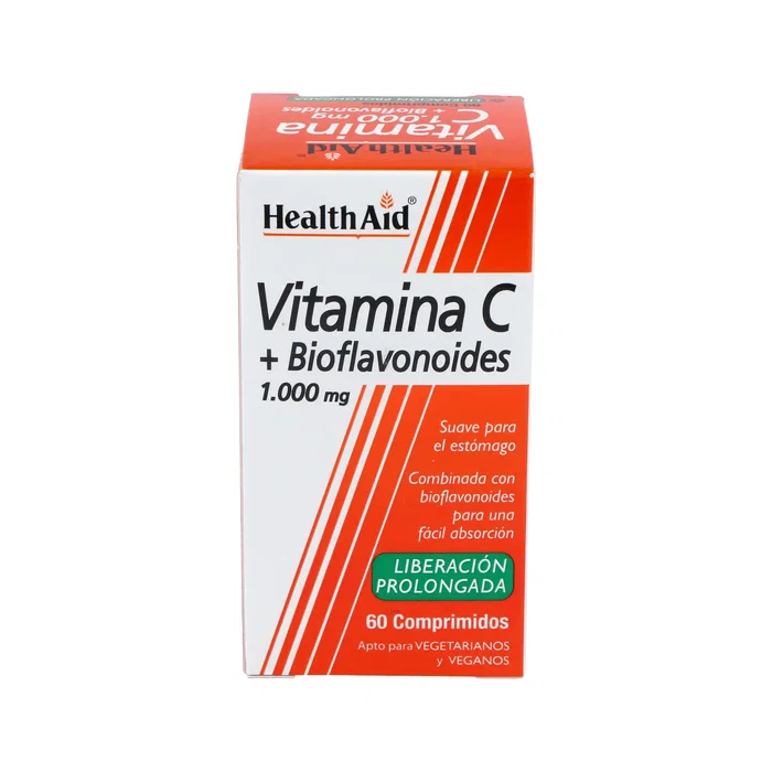Health Aid Vit C + Bioflavonoides 60 comprimés Complément alimentaire Vitamine C Immunité Health Aid Vit C + Bioflavonoides 60 comprimés Complément alimentaire Vitamine C Immunité