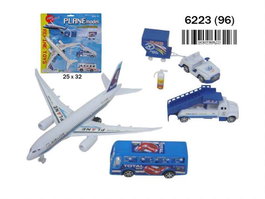 Rama - Jeu Avion Aéroport avec Plateau 25x32 cm - Jouet sans Piles