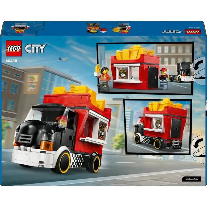 LEGO City Food-Truck de Frites 60488, Jouet de Construction avec Minifigurines, Idée Cadeau pour Enfants dès 5 ans LEGO City Food-Truck de Frites 60488, Jouet de Construction avec Minifigurines, Idée Cadeau pour Enfants dès 5 ans