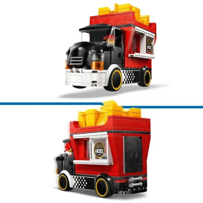 LEGO City Food-Truck de Frites 60488, Jouet de Construction avec Minifigurines, Idée Cadeau pour Enfants dès 5 ans LEGO City Food-Truck de Frites 60488, Jouet de Construction avec Minifigurines, Idée Cadeau pour Enfants dès 5 ans