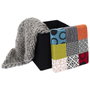 Home Deco Factory CAJA-PUF PLEGABLE PATCHWORK