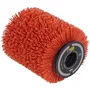 FARTOOLS Brosse rotative nylon abrasif Ø80mm longueur 100mm pour décrassage, dégrisage et nettoyage bois, métal, pierre