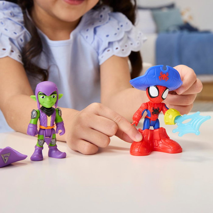 Hasbro Marvel Spidey and His Amazing Friends - Set de Jeu Barco Pirata avec Figurines Articulées et Accessoires - 43,1 cm - À partir de 3 Ans
