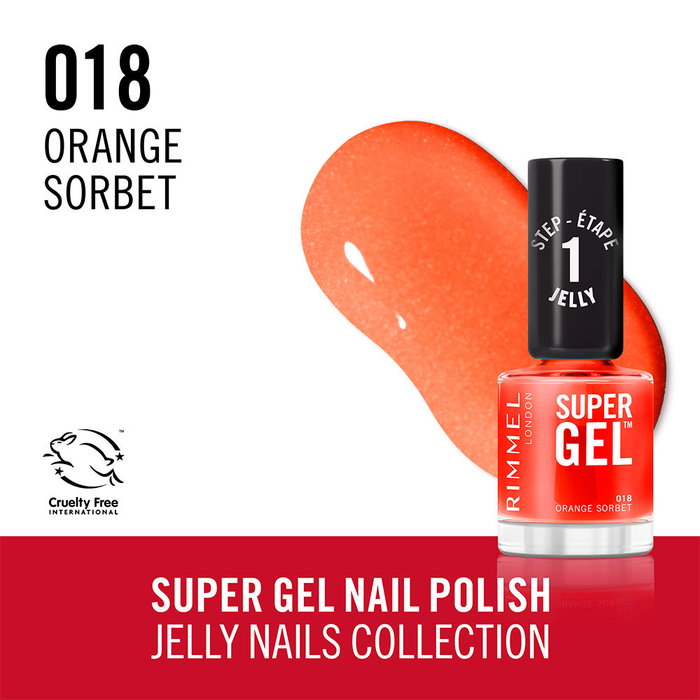 Rimmel London Vernis à Ongles SUPER GEL #18 Orange Sorbet 12 ml Rimmel London Vernis à Ongles SUPER GEL #18 Orange Sorbet 12 ml