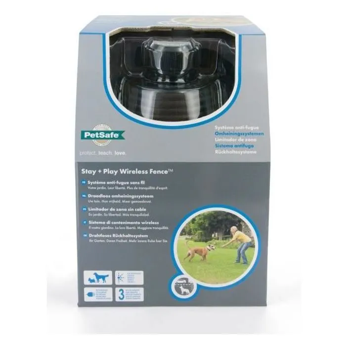 Petsafe Stay & Play - Collier et clôture anti-fugue sans fil pour chien - Portable, rechargeable, portée 64 m Petsafe Stay & Play - Collier et clôture anti-fugue sans fil pour chien - Portable, rechargeable, portée 64 m