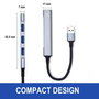 Ewent Hub USB slim 4 ports USB 3.2 Gen 1 EW1144