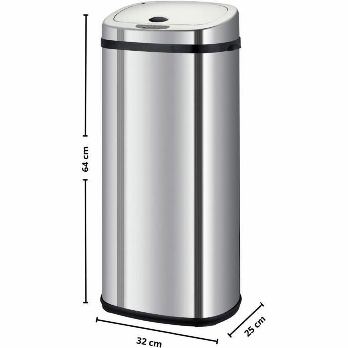 Kitchen Move Poubelle Automatique LARGO 42 L Acier Inoxydable