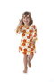 Creaciones Llopis Disguise Déguisement Enfant Hippie à Fleurs Taille 7-9 Ans (T-3) - Orange